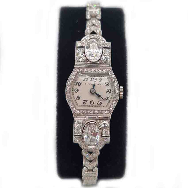 Antique Art Deco Tiffany and Co Diamond Cocktail Watch