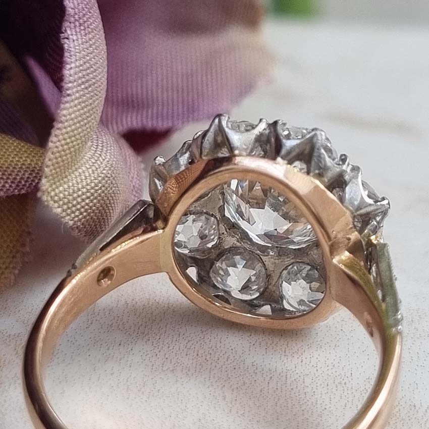 2.25ct Sapphire and Diamond Cluster Engagement Ring