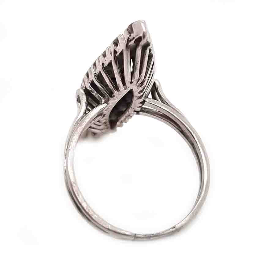 Vintage 1940s Diamond Marquise Cluster Navette Ring