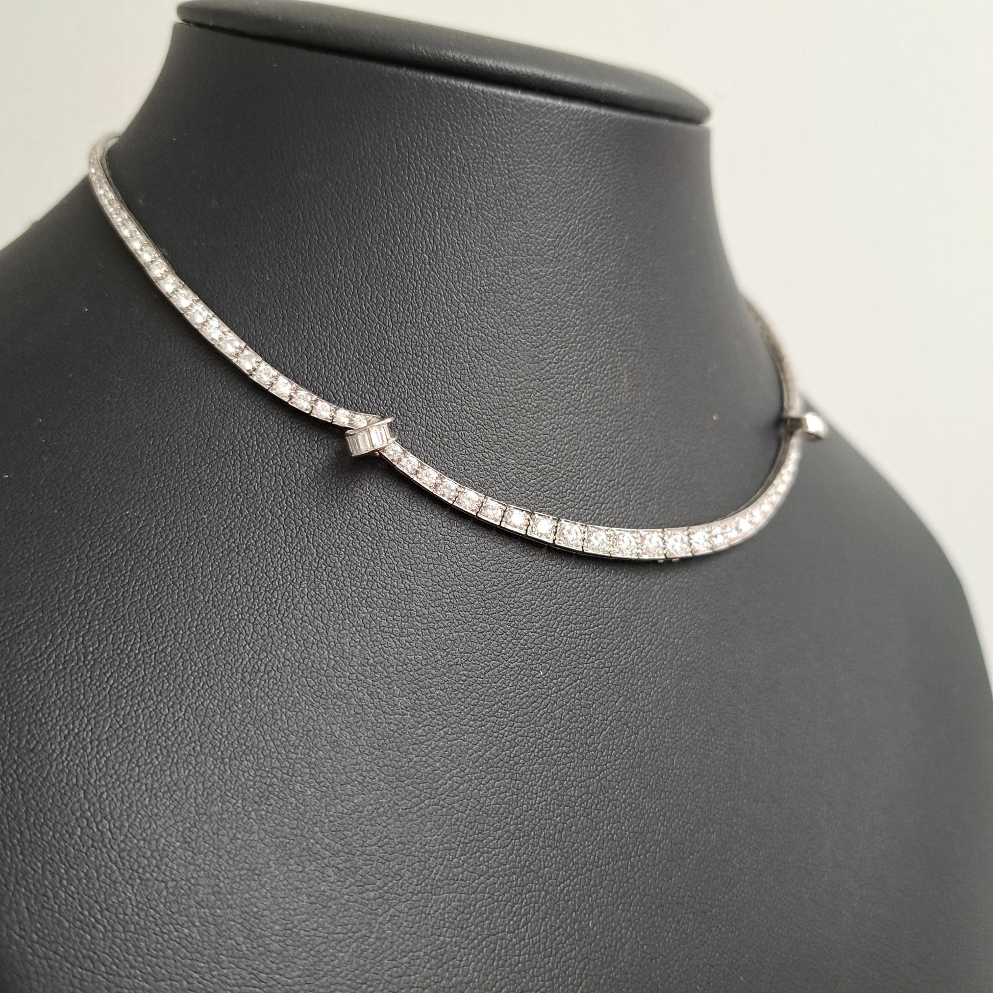 Art Deco Oscar Heyman 8ct Diamond Necklace in Platinum, 8cts
