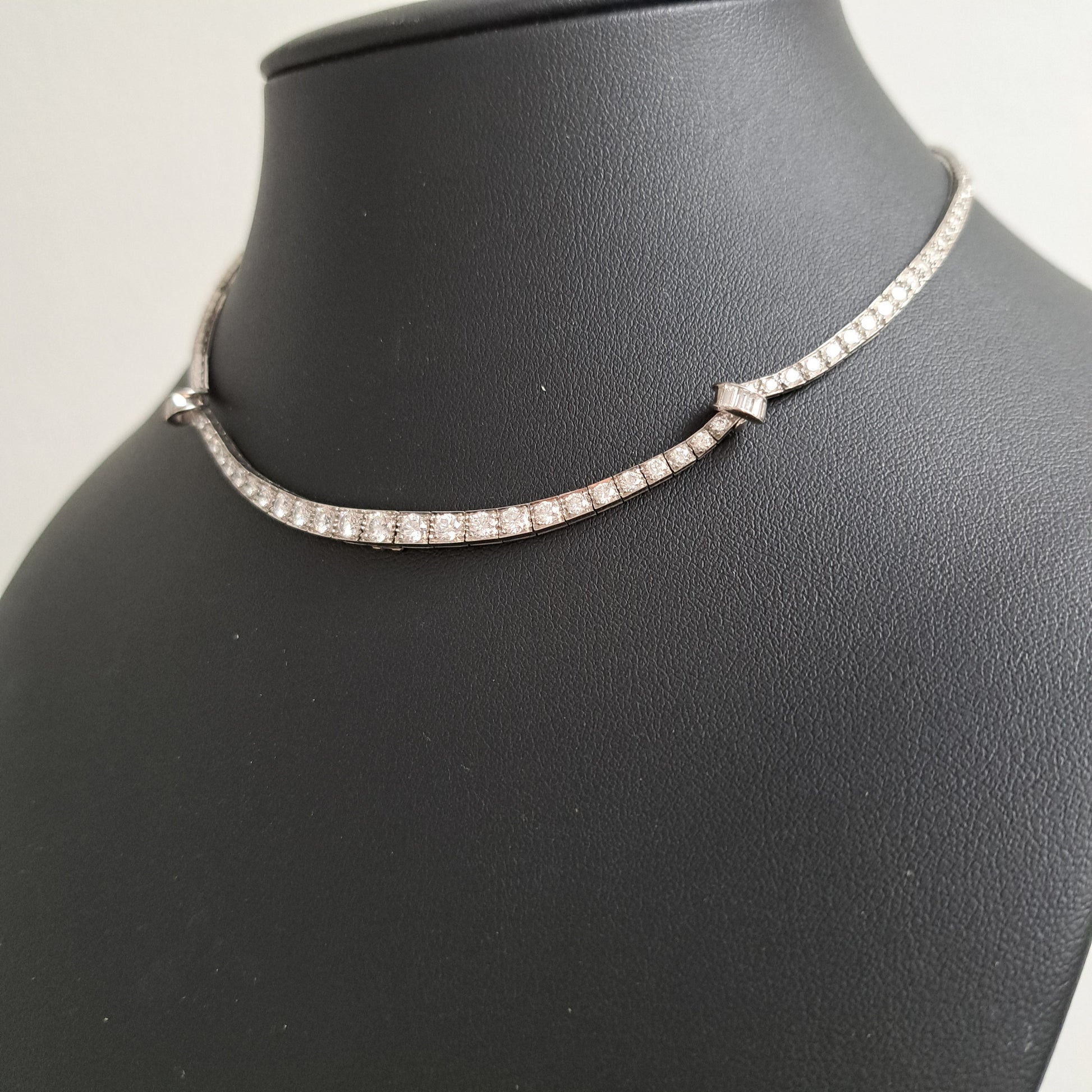 Art Deco Oscar Heyman 8ct Diamond Necklace in Platinum, 8cts