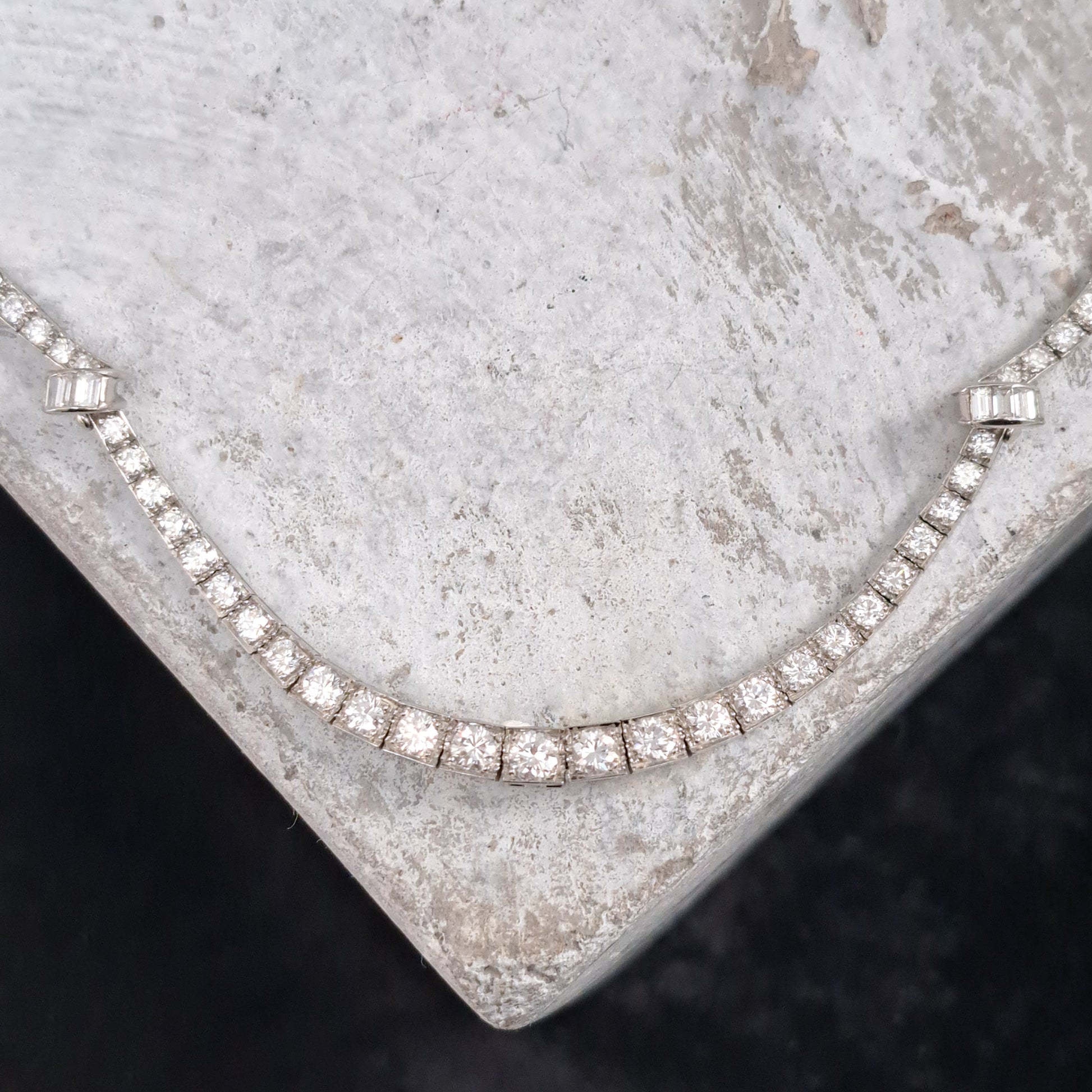 Art Deco Oscar Heyman 8ct Diamond Necklace in Platinum, 8cts