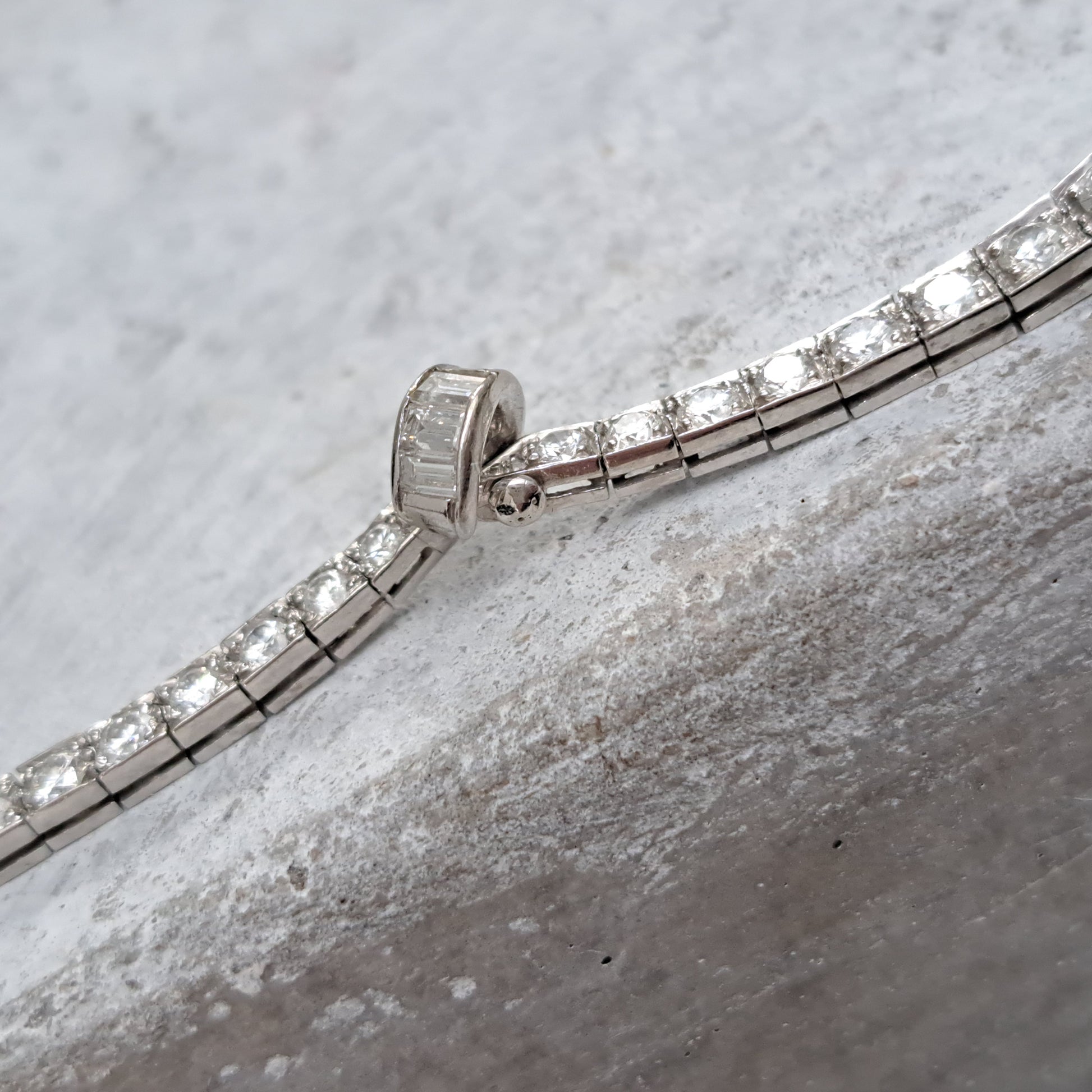 Art Deco Oscar Heyman 8ct Diamond Necklace in Platinum, 8cts