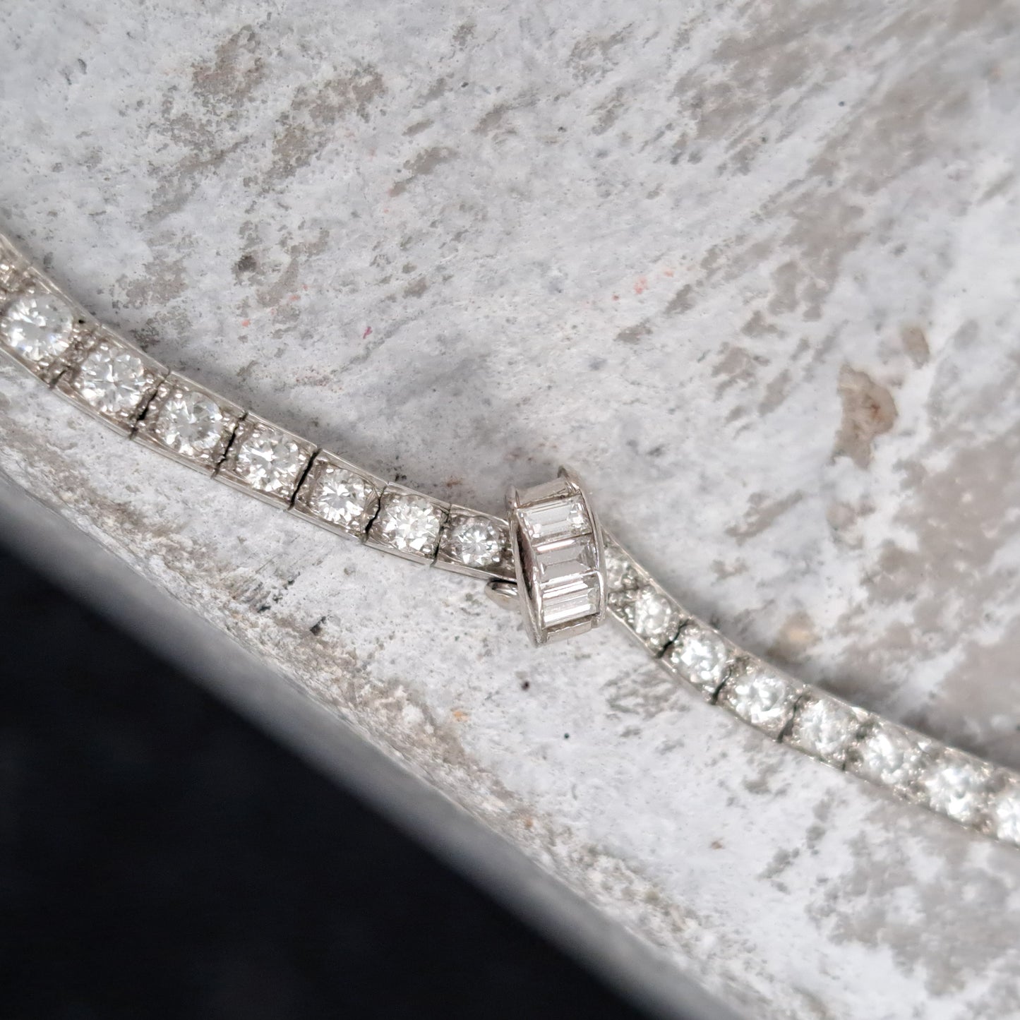 Art Deco Oscar Heyman 8ct Diamond Necklace in Platinum, 8cts