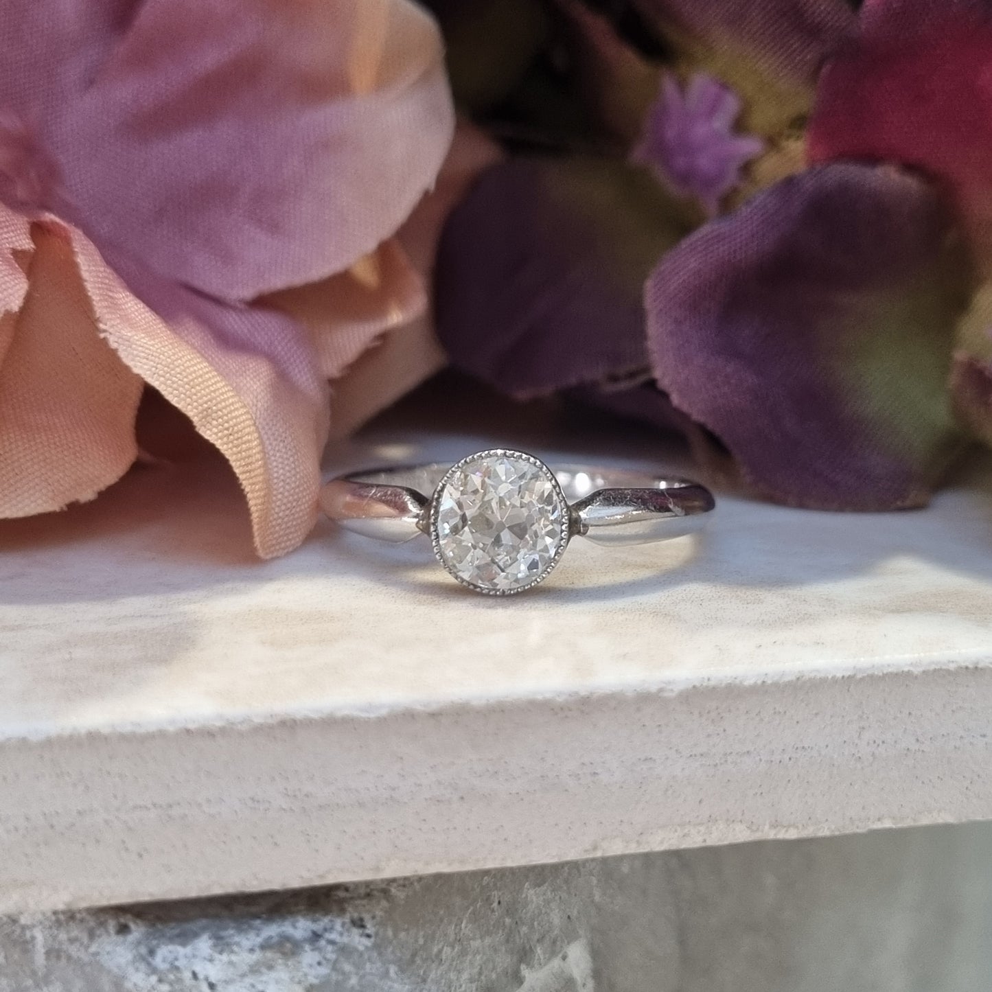 Antique Edwardian 1.15ct Old Cut Diamond Ring