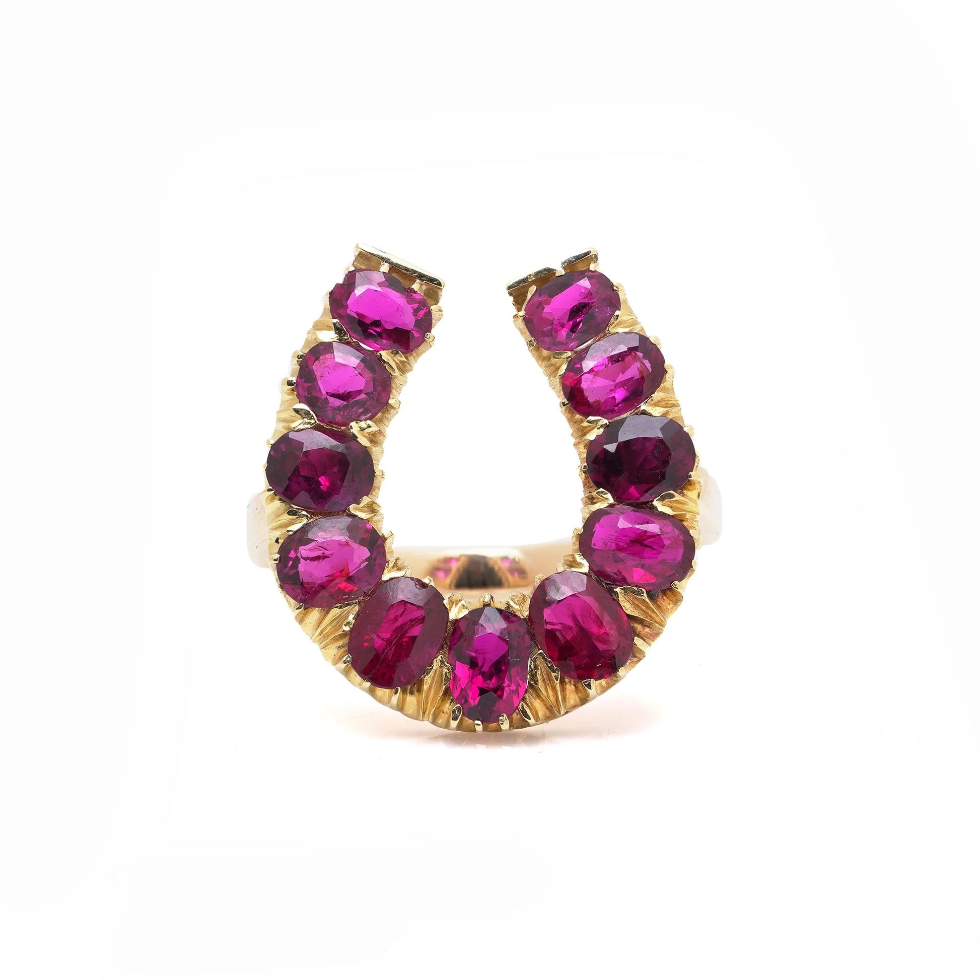18 Carat Gold Horseshoe Ruby Ring
