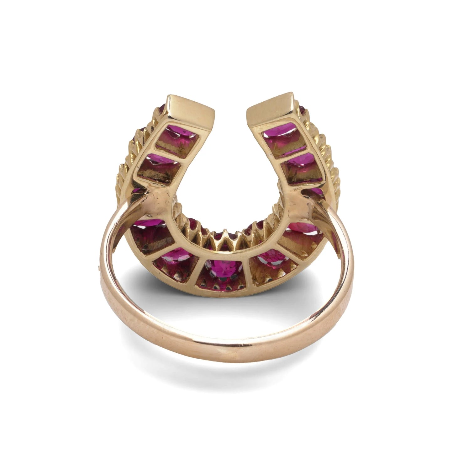 18 Carat Gold Horseshoe Ruby Ring