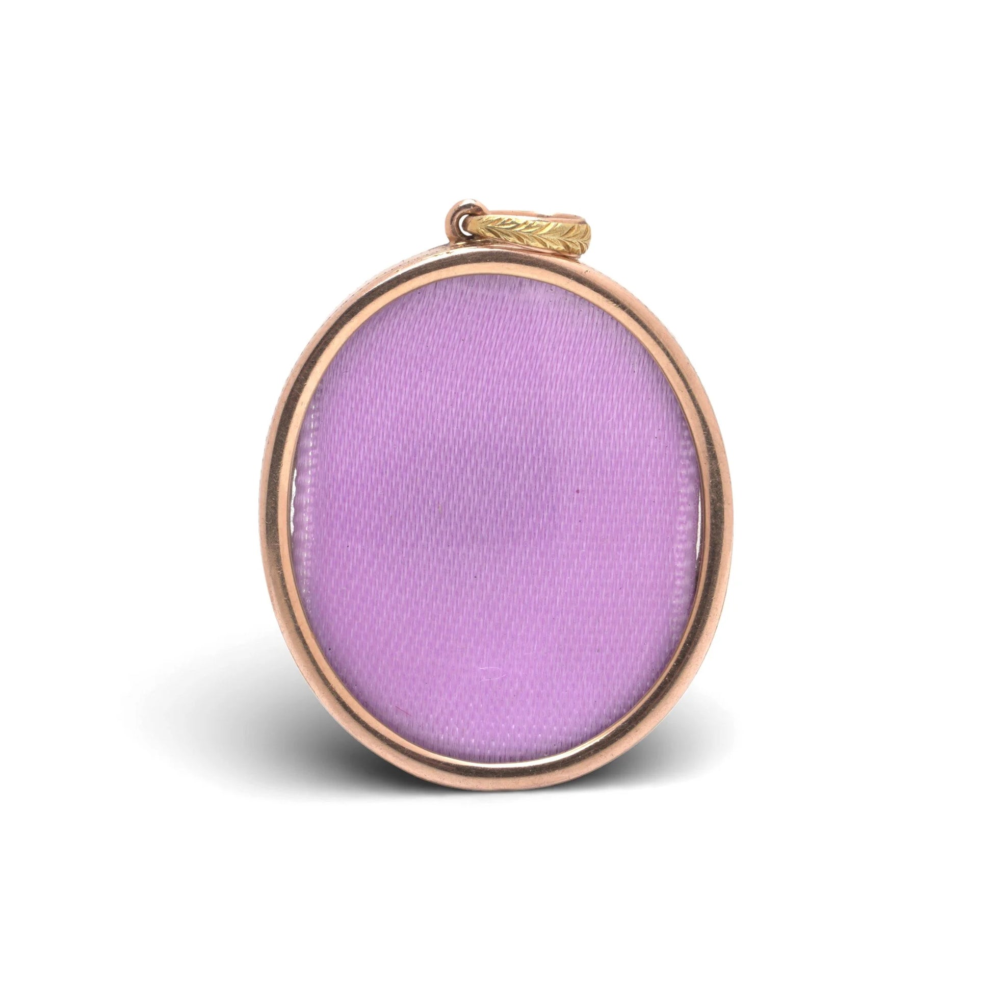 19th Century Russian 14 Carat Gold Enamel And Diamond Locket