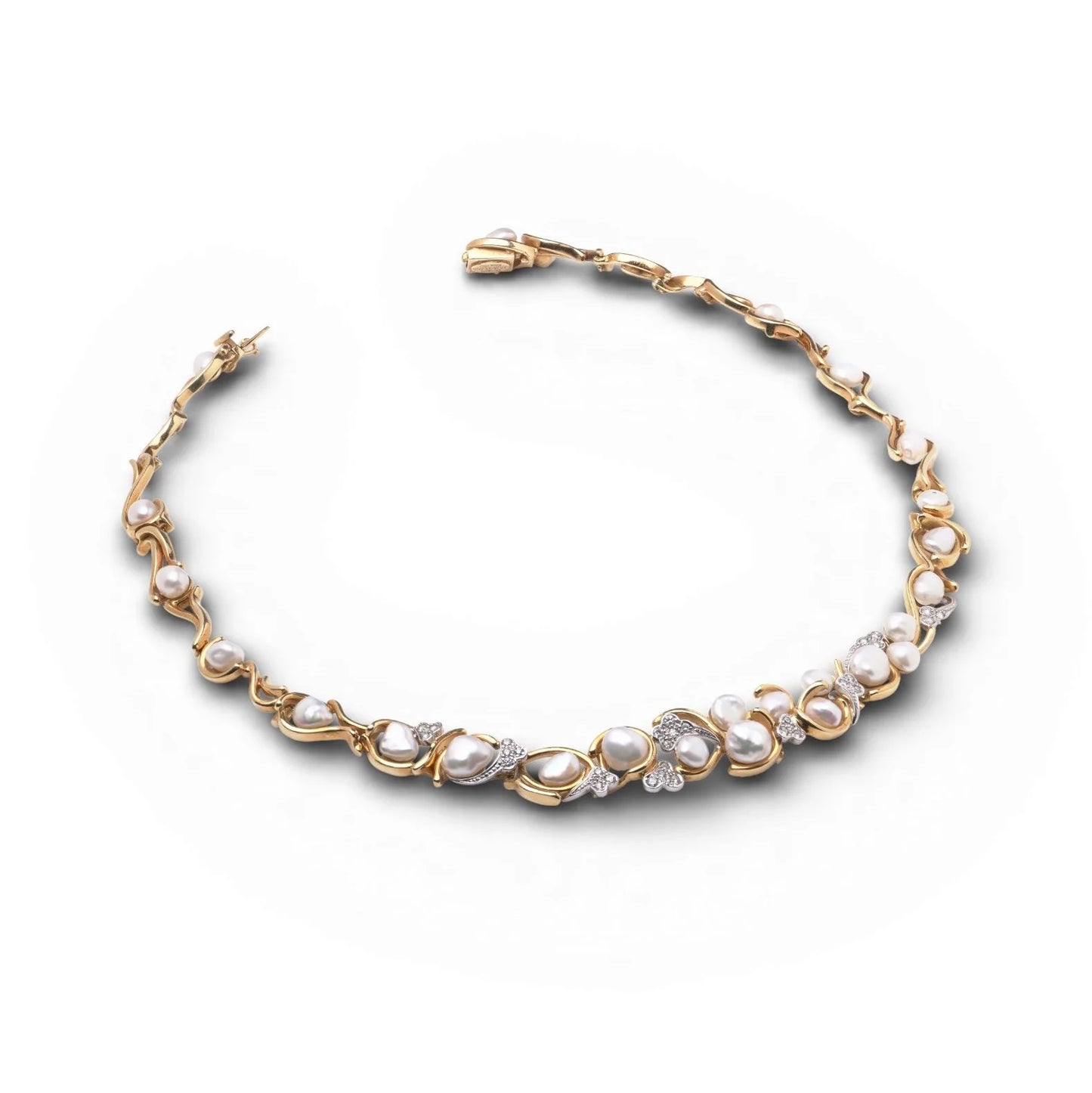 Julia Plana 18 Carat Gold Diamond And South Sea Pearl Necklace