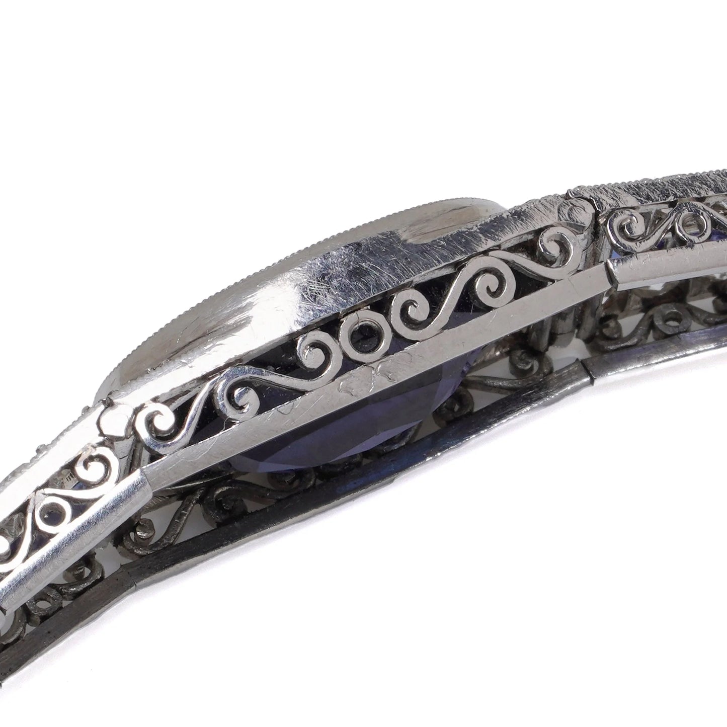 Art Deco Platinum Sapphire And Diamond Bracelet, Mauboussin Style
