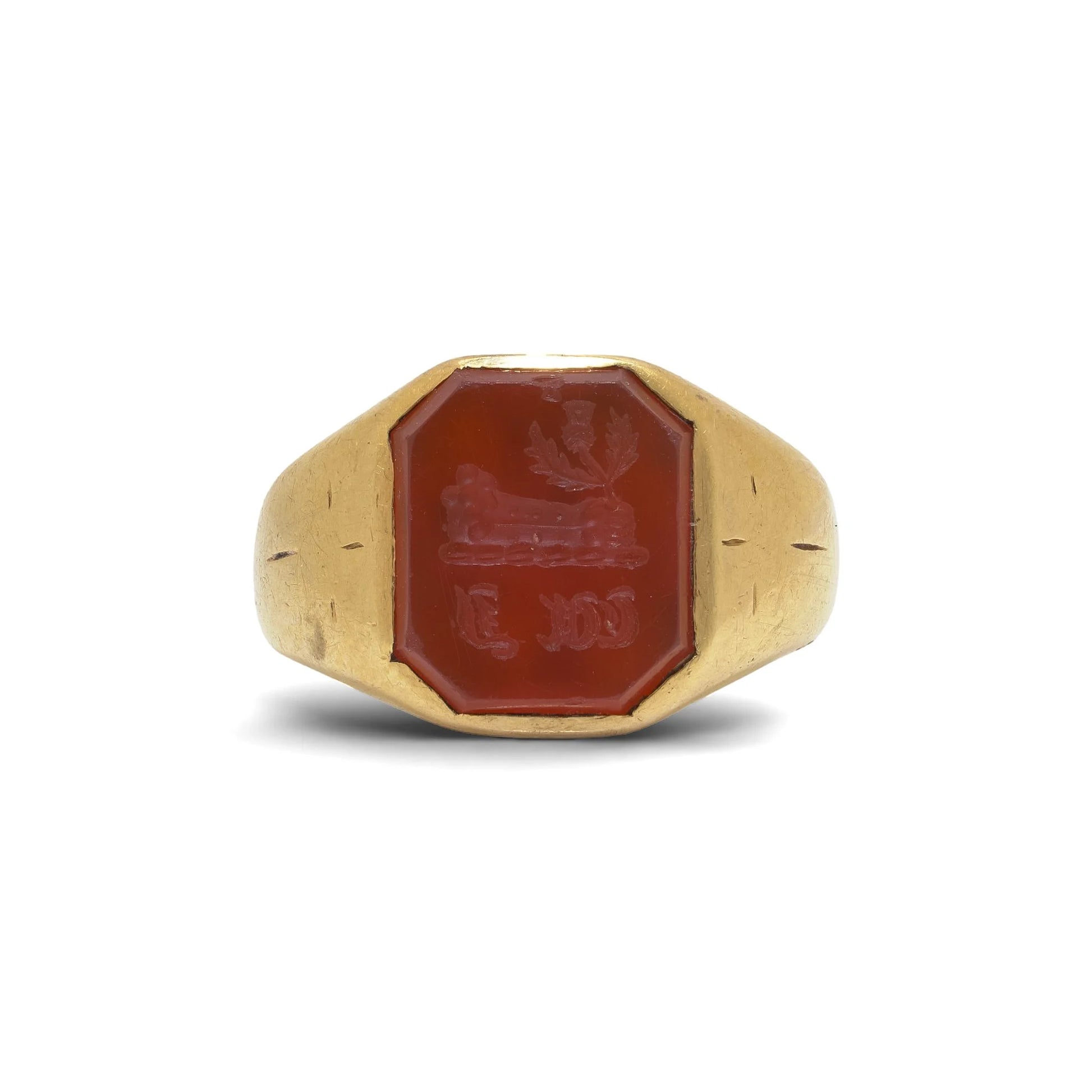 Early 20th Century 18 Carat Gold Carnelian Intaglio Signet Ring