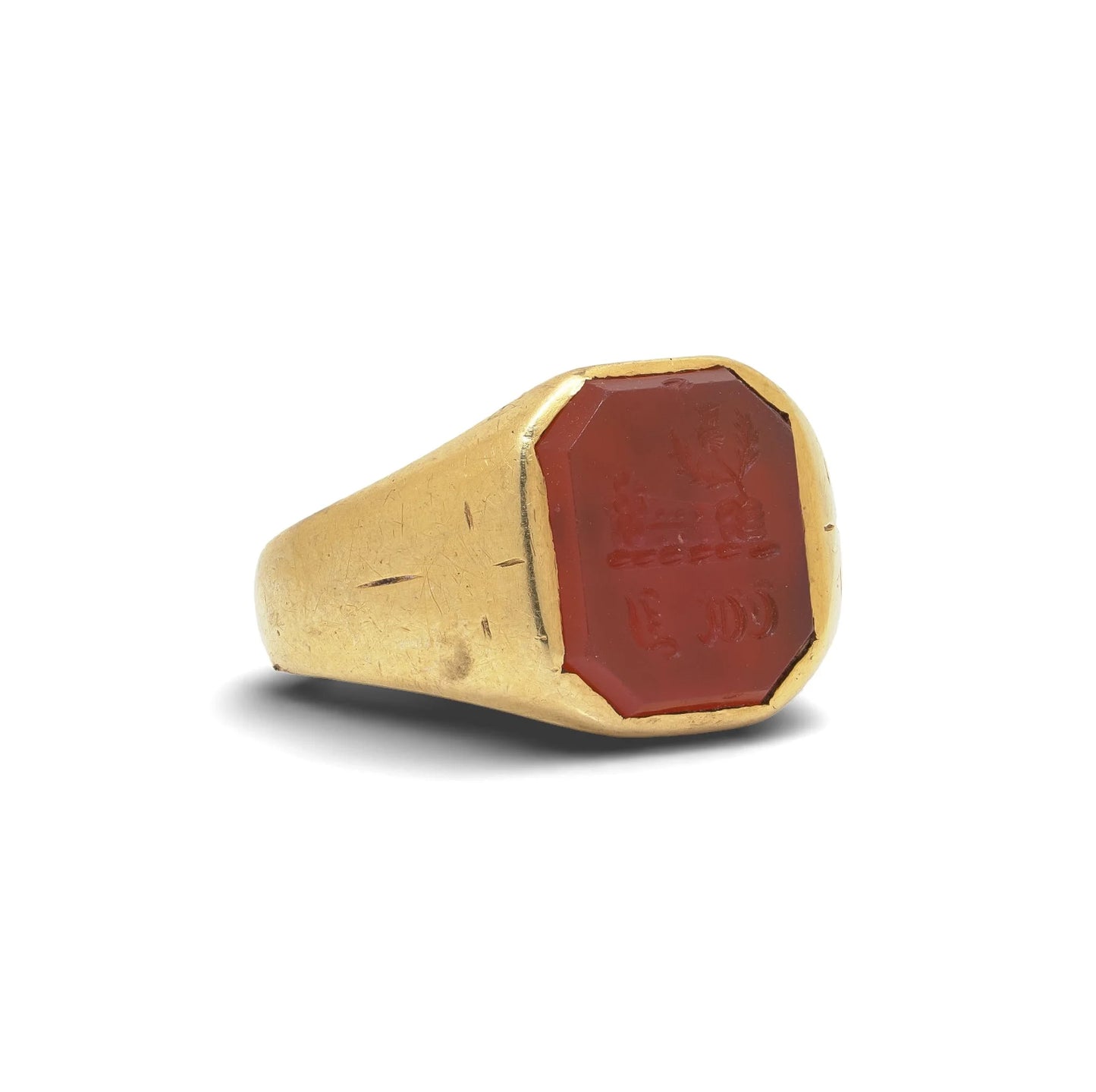 Early 20th Century 18 Carat Gold Carnelian Intaglio Signet Ring