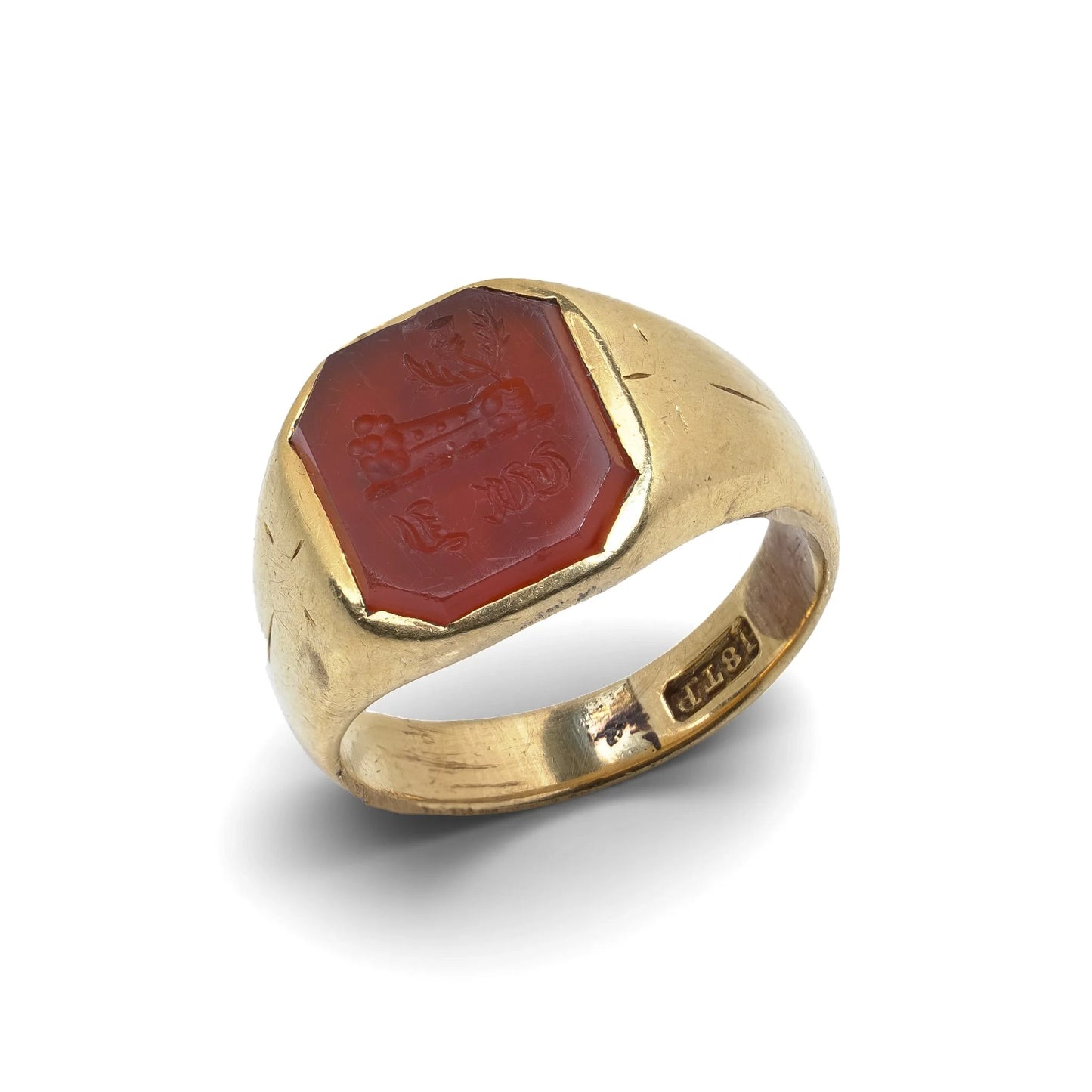 Early 20th Century 18 Carat Gold Carnelian Intaglio Signet Ring
