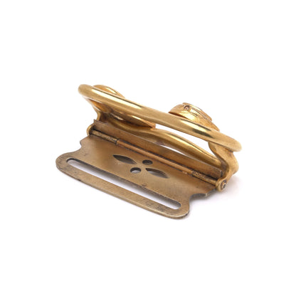 Victorian 18 Carat Gold Snake Belt Buckle with Ruby, Sapphire And Diamonds