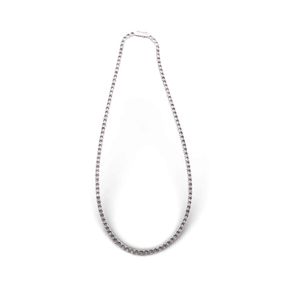 Vintage Diamond Tennis Necklace 3.36ct Total in 18ct White Gold