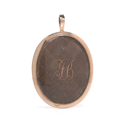 Early Victorian 9 Carat Gold Mourning Pendant And Cameo