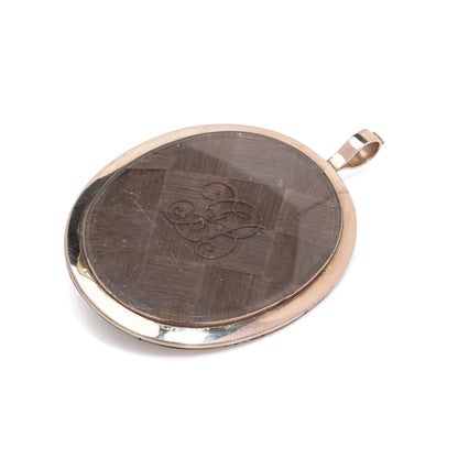 Early Victorian 9 Carat Gold Mourning Pendant And Cameo