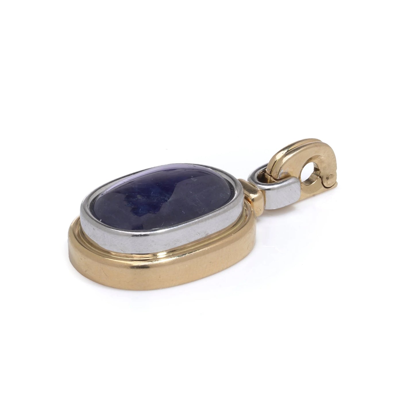 Vintage 1970's 18 Carat Gold Cabochon Sapphire Pendant