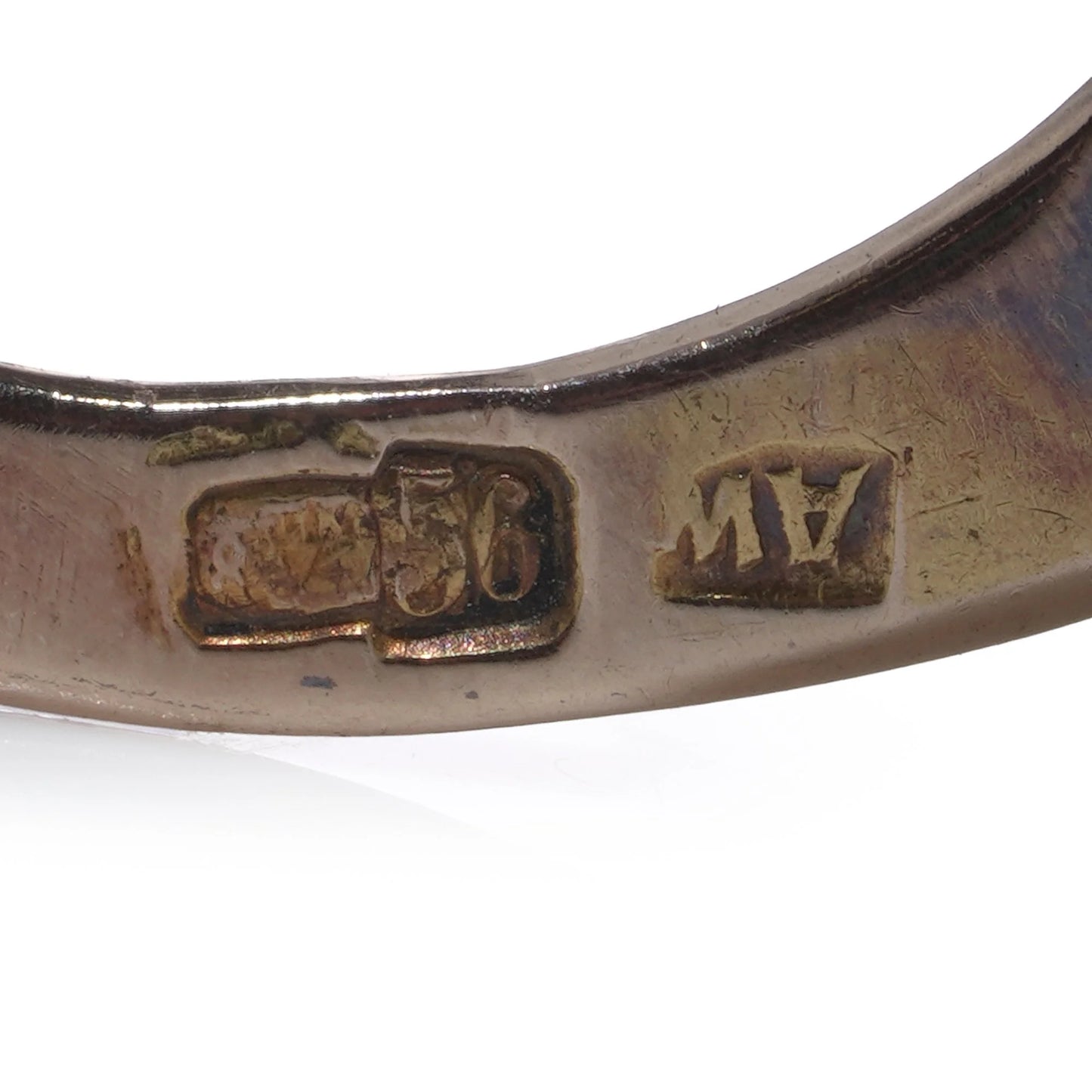 Russian Faberge Workmaster 14 Carat Gold Enamel and Gem-Set Cufflinks