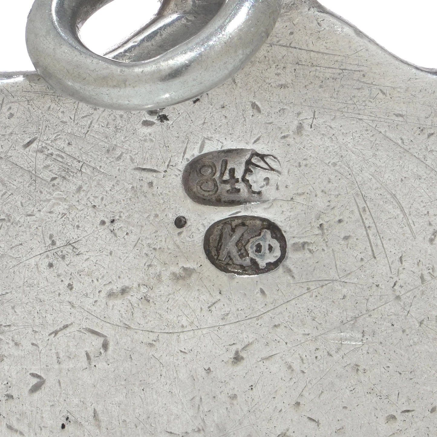 Russian Faberge Art Nouveau Silver Pendant