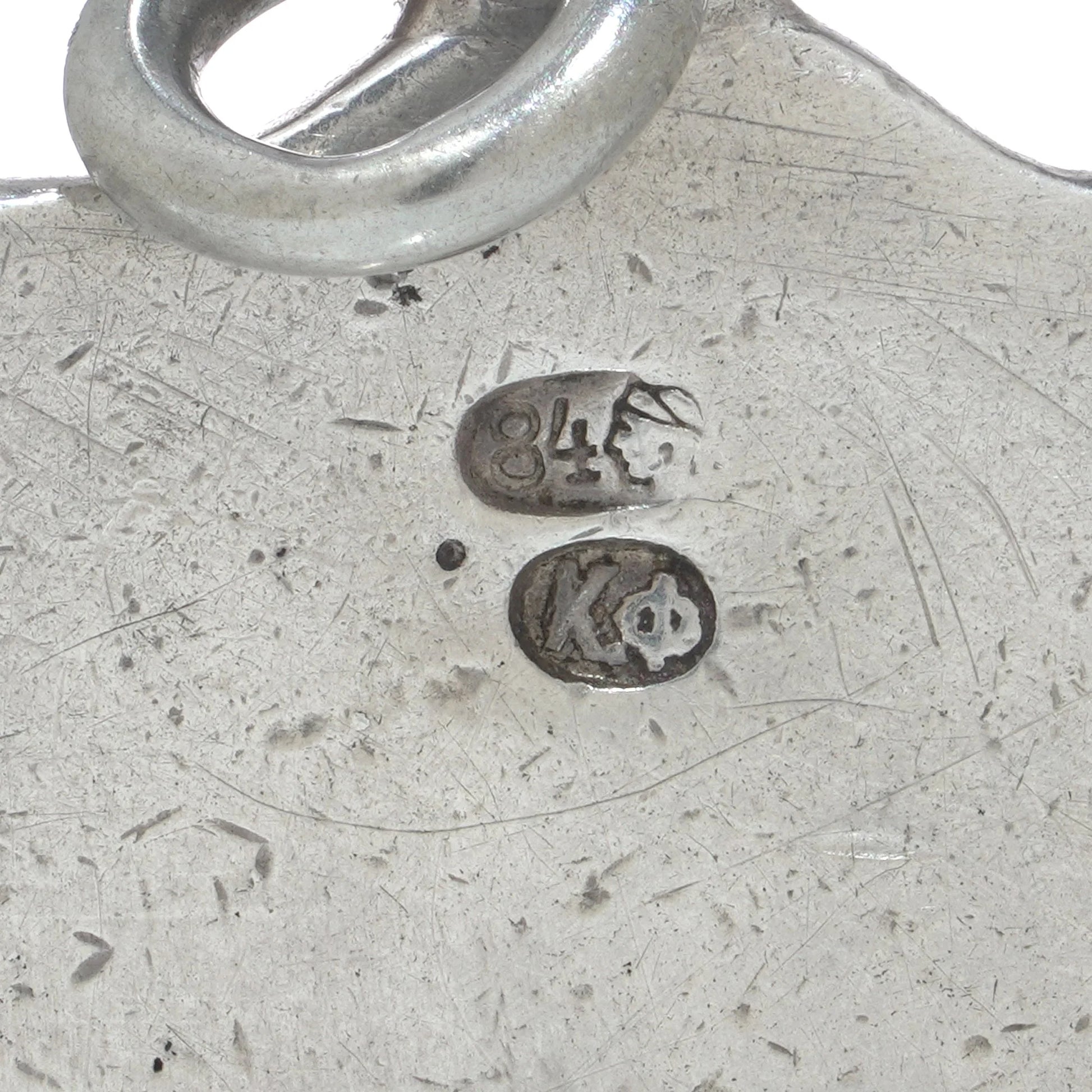 Russian Faberge Art Nouveau Silver Pendant