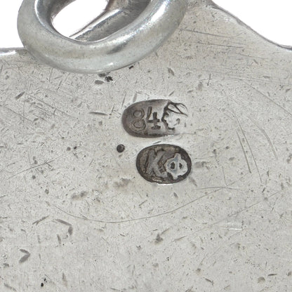 Russian Faberge Art Nouveau Silver Pendant