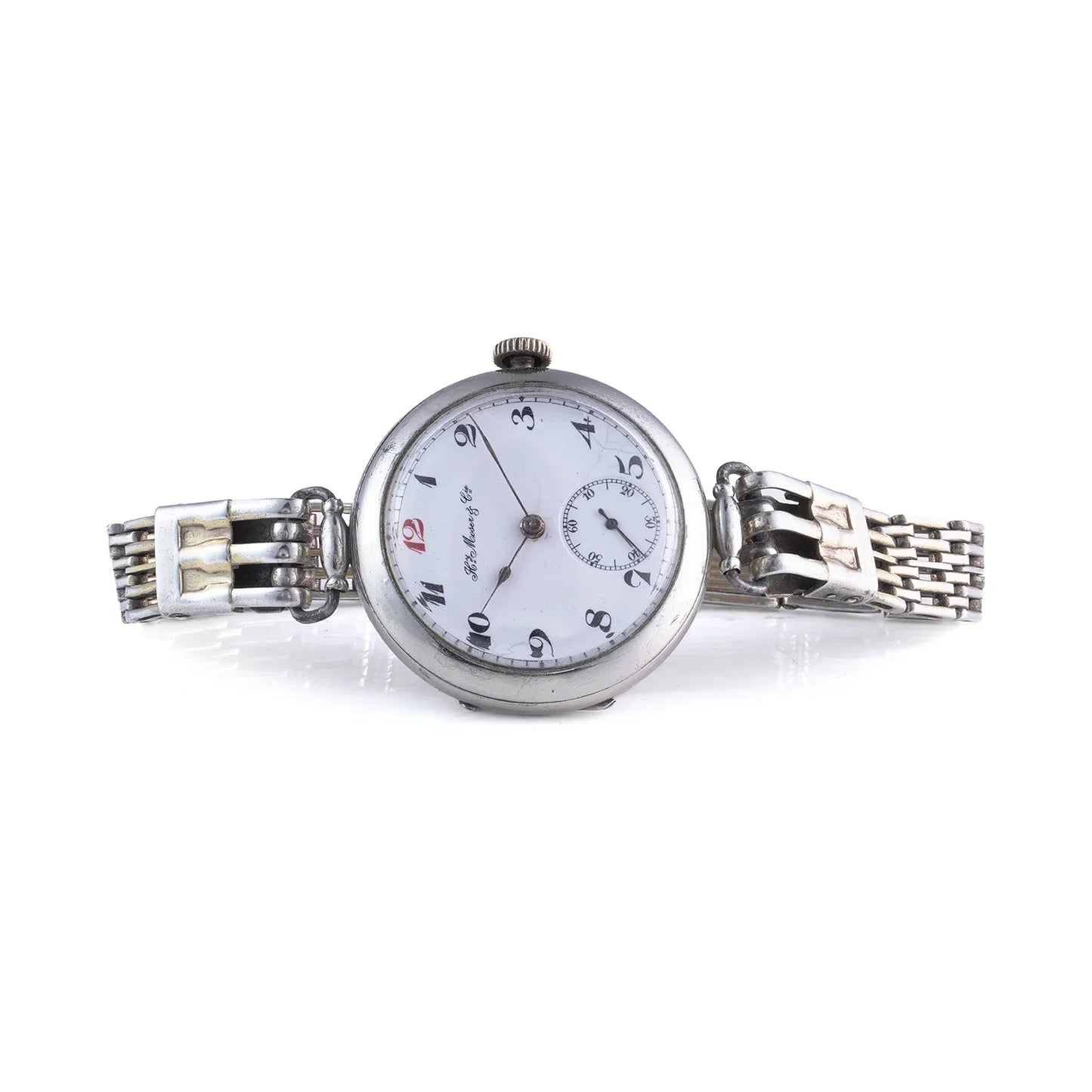 H. Moser & Cie x Alexander Fuld Russian Jubilee Silver Wristwatch (c. 1913)
