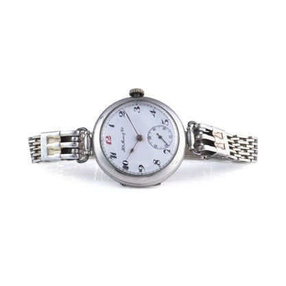 H. Moser & Cie x Alexander Fuld Russian Jubilee Silver Wristwatch (c. 1913)