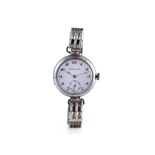 H. Moser & Cie x Alexander Fuld Russian Jubilee Silver Wristwatch (c. 1913)
