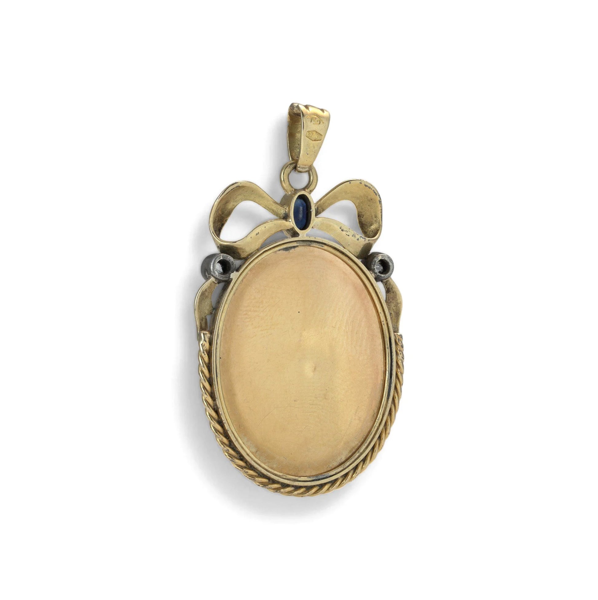 Antique 18KT Gold Madonna and Child Pendant