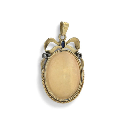 Antique 18KT Gold Madonna and Child Pendant