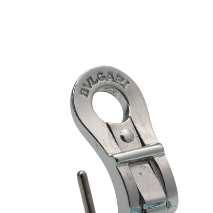 Bvlgari 18 Carat White Gold Blue Topaz and Diamond Clip Earrings