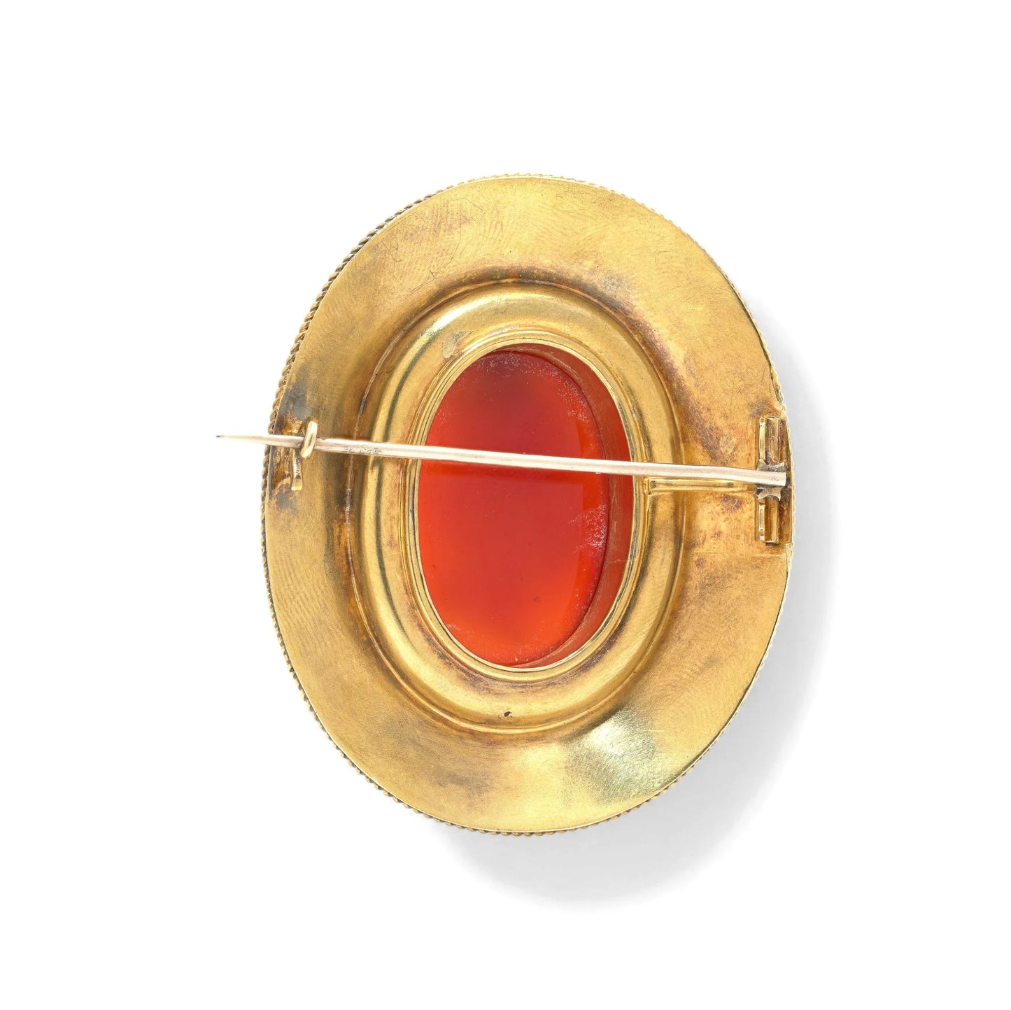 Victorian 20KT Gold Carnelian Cameo Brooch