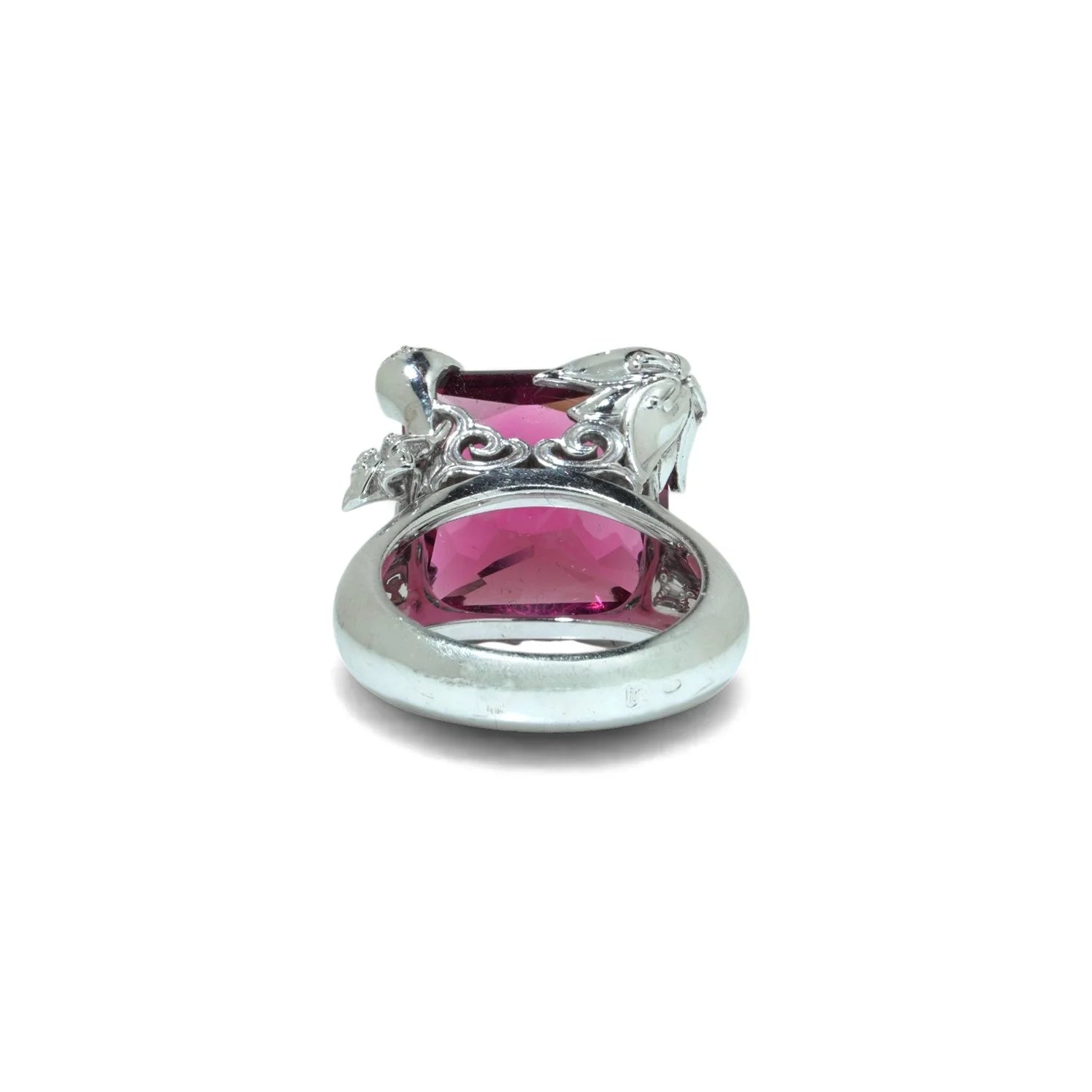 Carrera y Carrera 18 Carat White Gold Pink Tourmaline Cocktail Ring