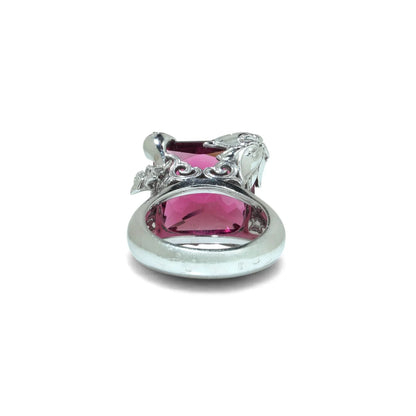 Carrera y Carrera 18 Carat White Gold Pink Tourmaline Cocktail Ring