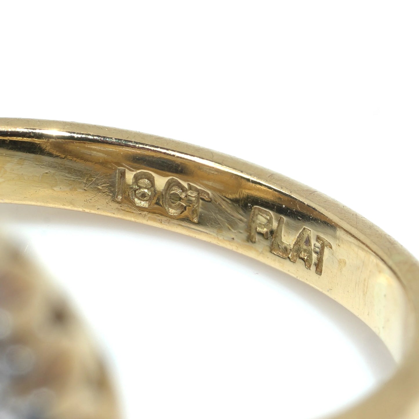 Vintage 1970s 18KT Gold Sapphire and Diamond Cluster Ring