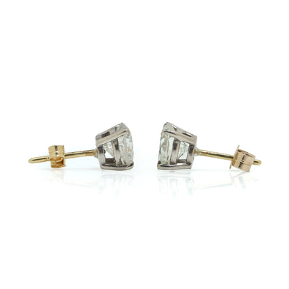 18 ct Gold Diamond Stud Earrings 2.60 ct Total