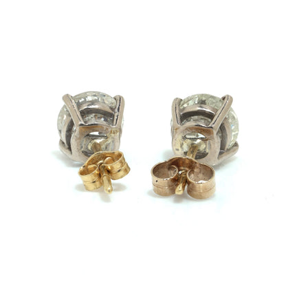 18 ct Gold Diamond Stud Earrings 2.60 ct Total