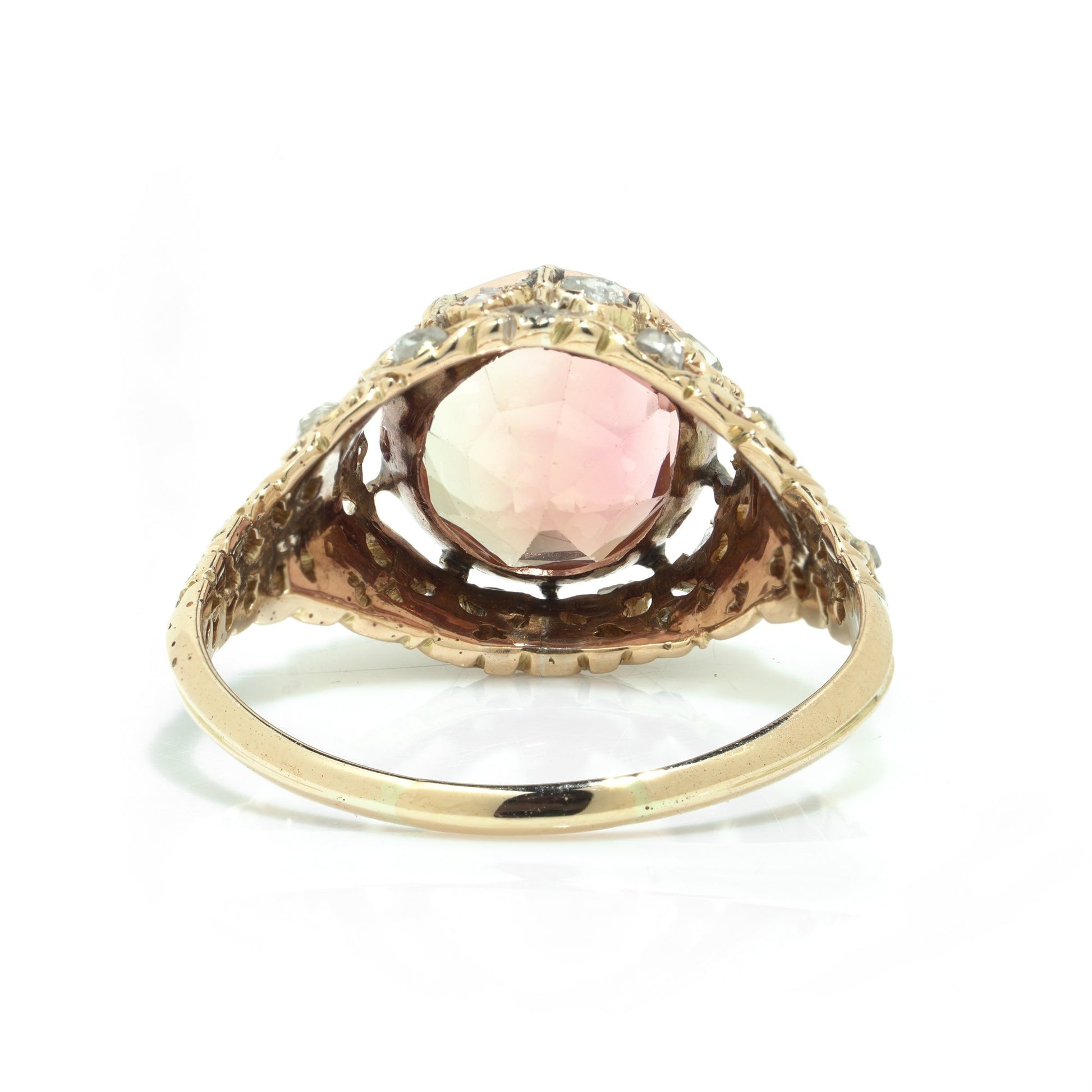 Vintage 18 ct Gold 4.68 ct Pink Tourmaline Ring