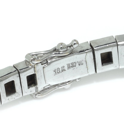 Vintage 18KT White Gold Sapphire and Diamond Bracelet