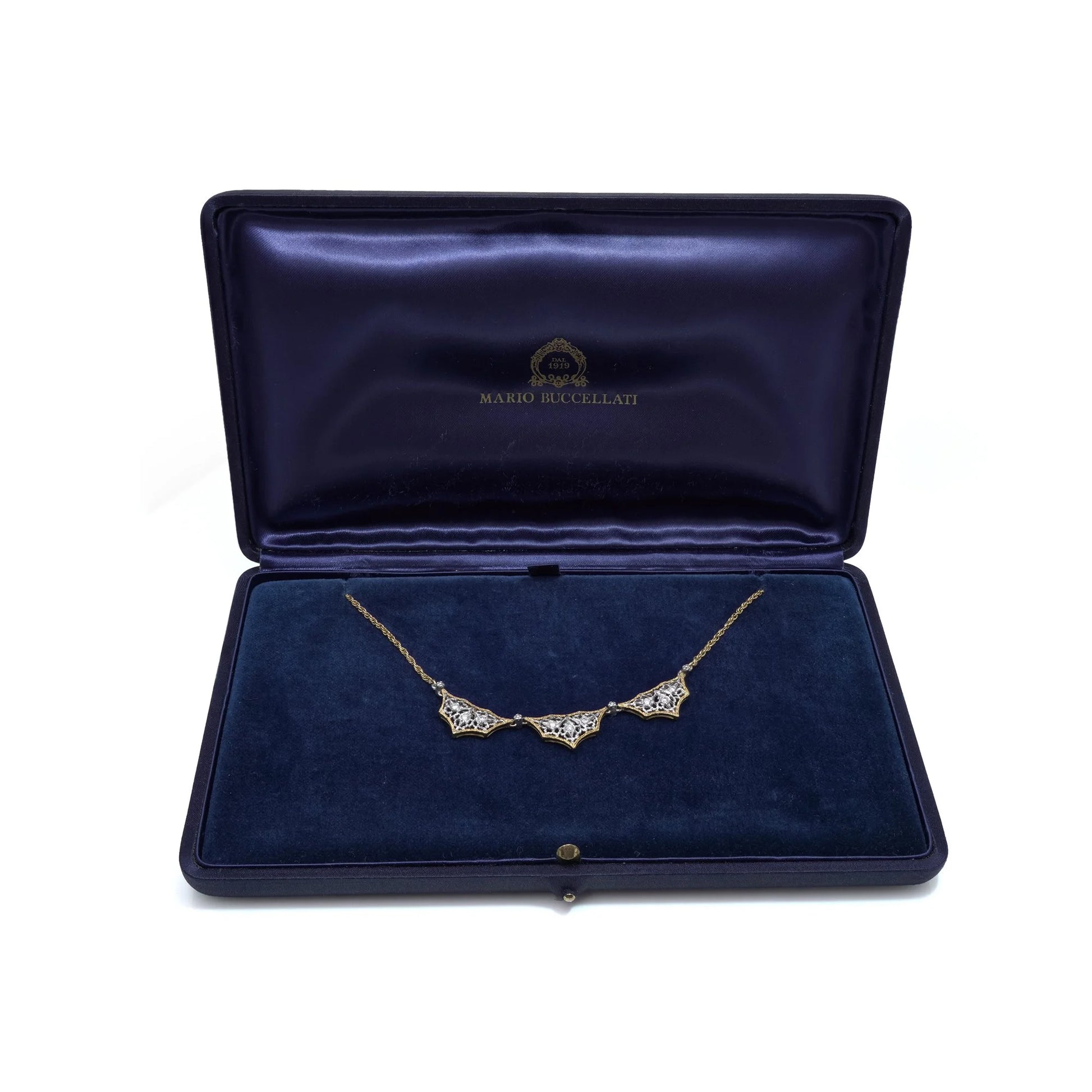 Vintage Buccellati 18KT Gold and Diamond Necklace