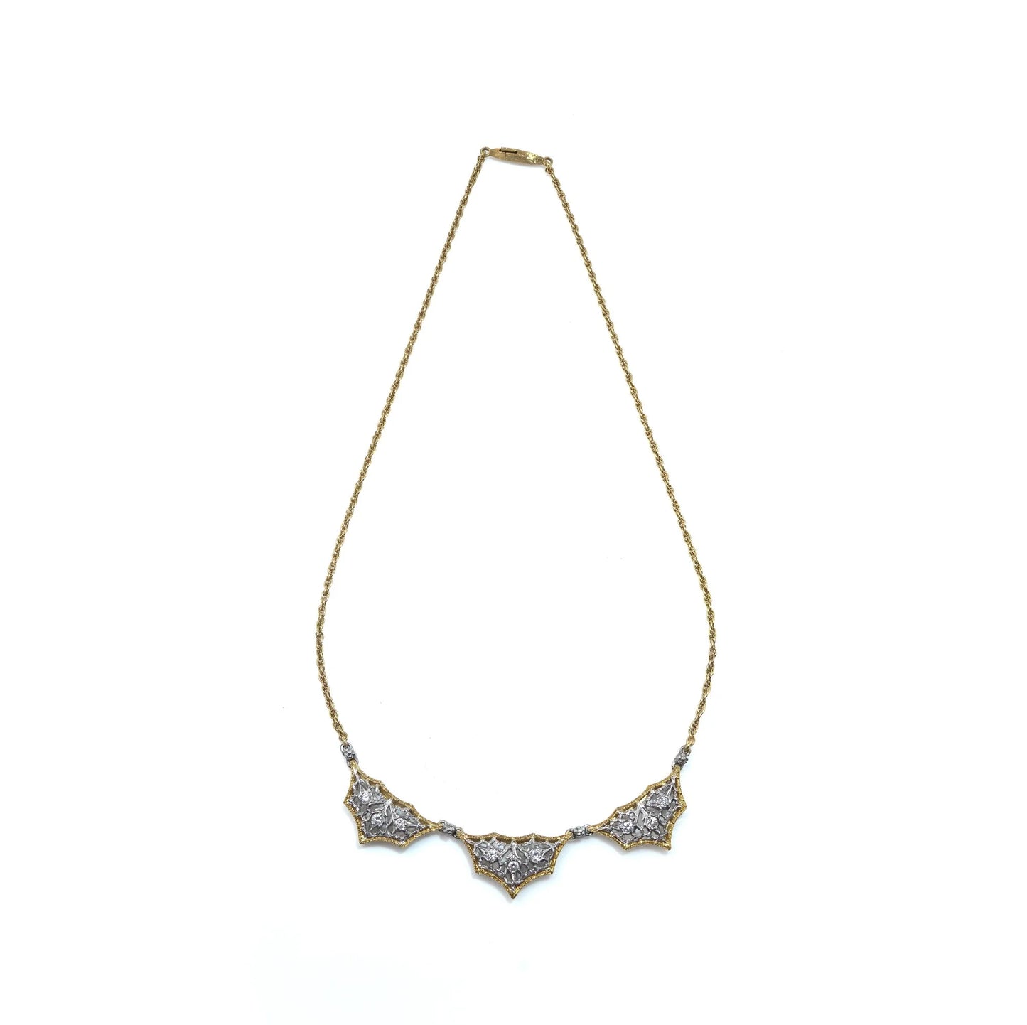 Vintage Buccellati 18KT Gold and Diamond Necklace