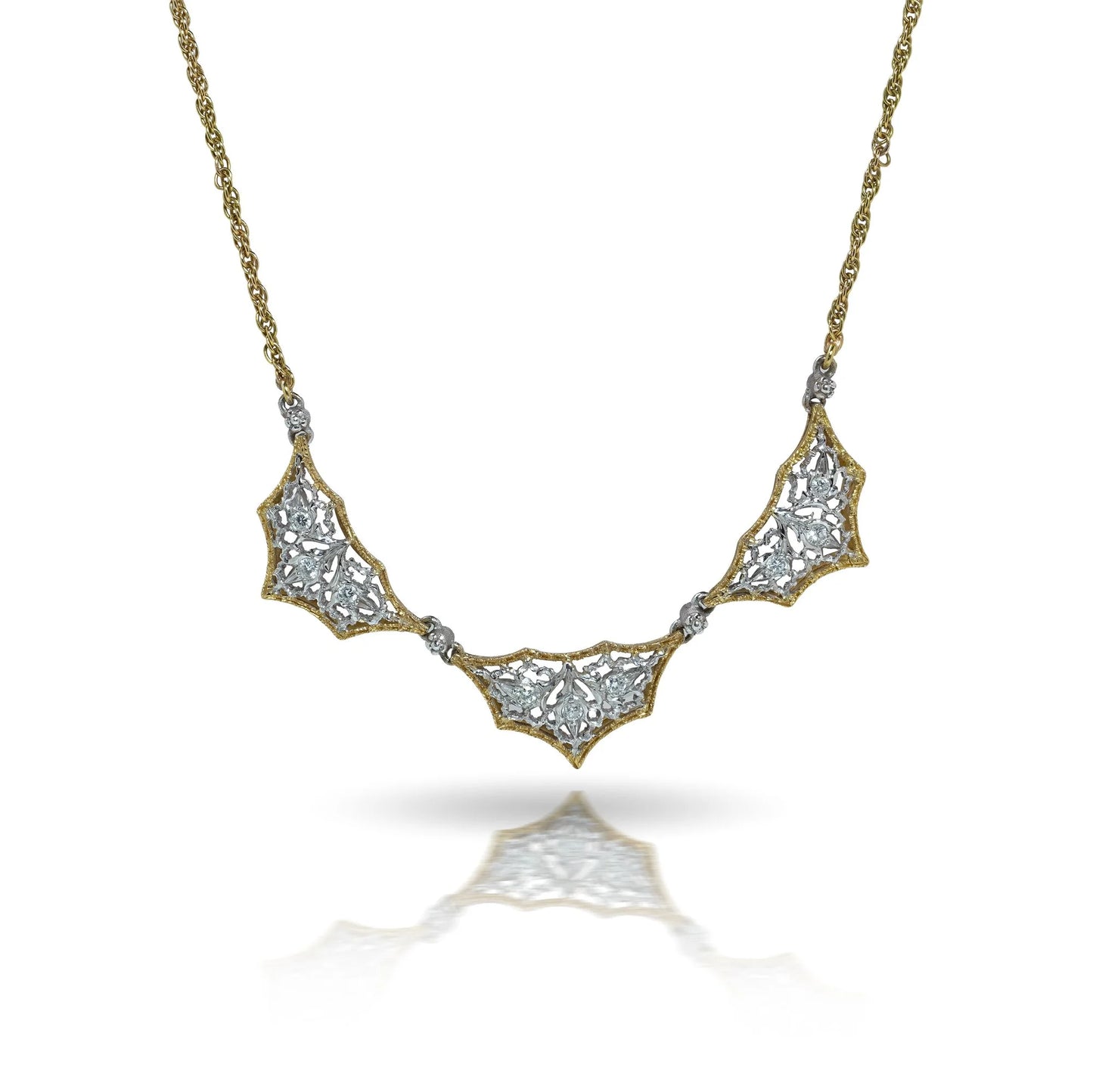 Vintage Buccellati 18KT Gold and Diamond Necklace