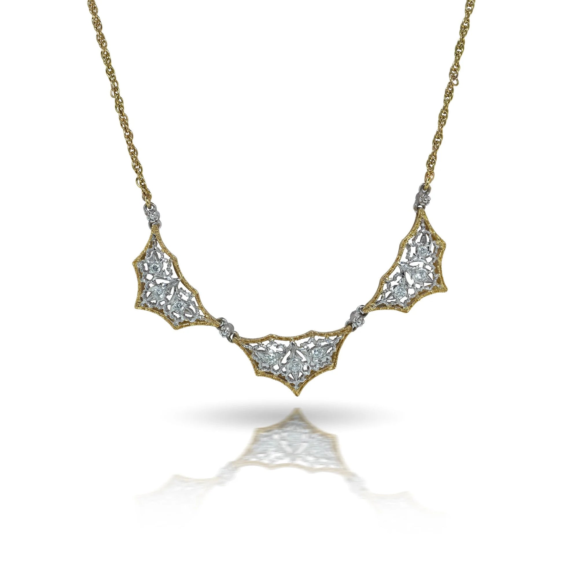 Vintage Buccellati 18KT Gold and Diamond Necklace