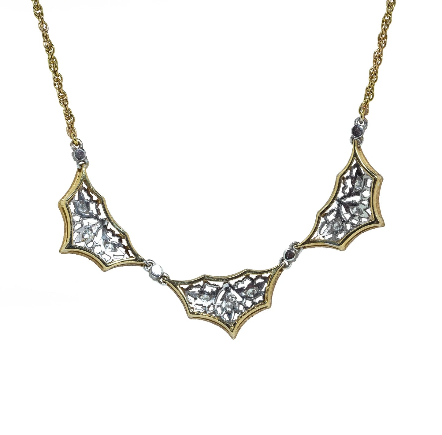 Vintage Buccellati 18KT Gold and Diamond Necklace