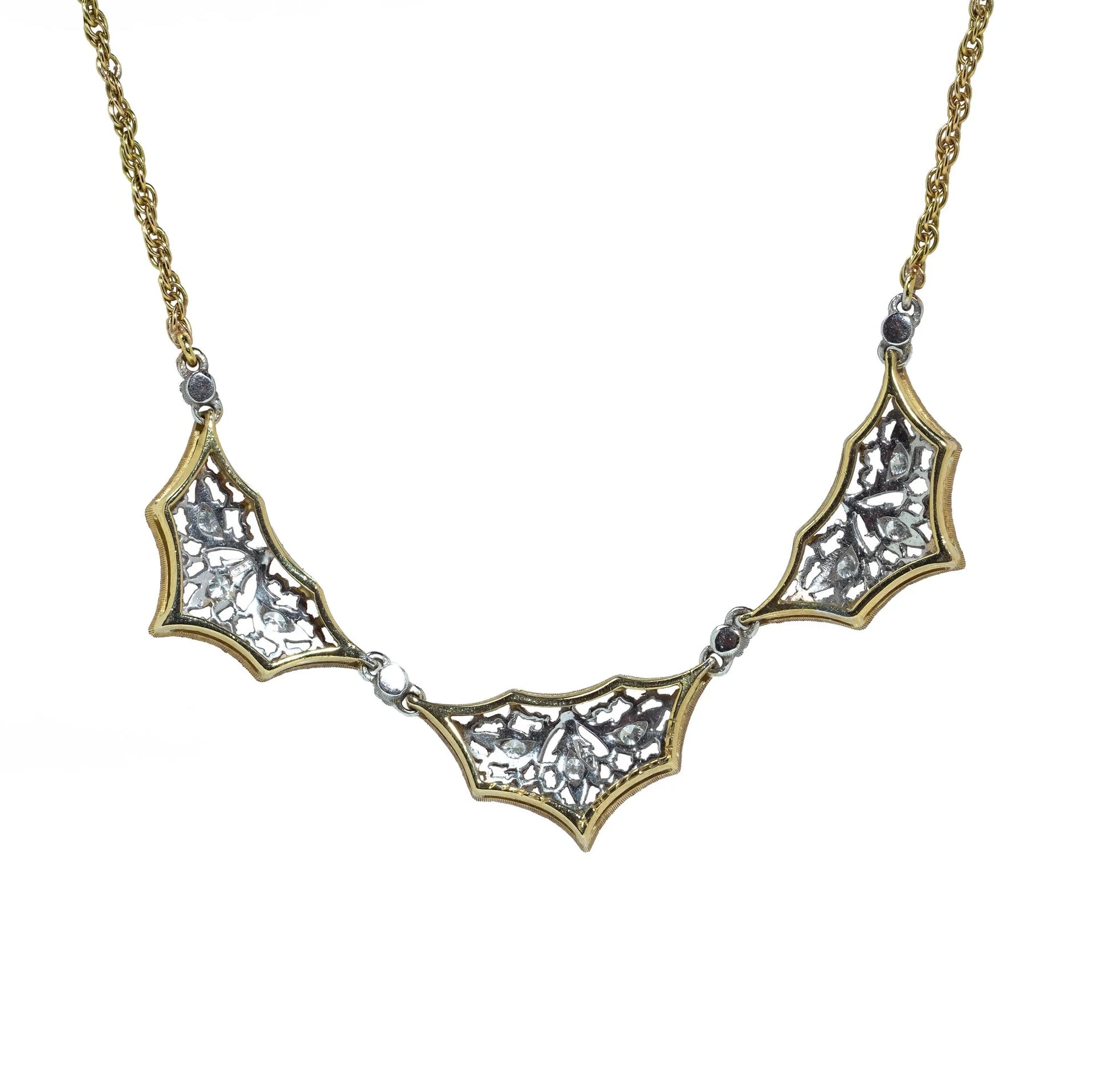 Vintage Buccellati 18KT Gold and Diamond Necklace