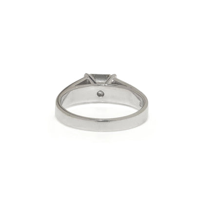 18KT White Gold Emerald Cut Diamond Ring