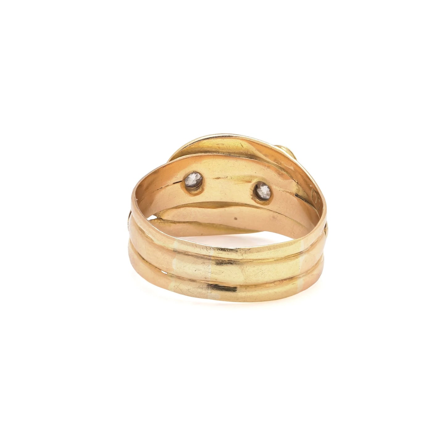 Antique 18ct Gold Diamond Snake Ring