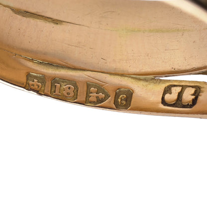 Antique 18ct Gold Diamond Snake Ring