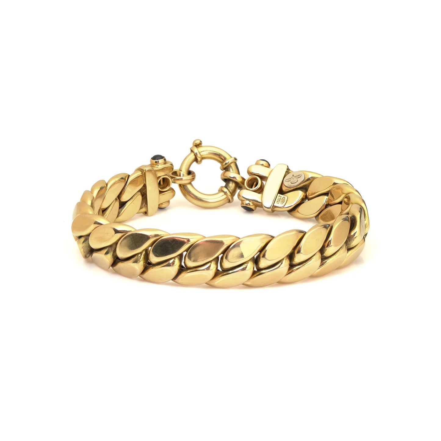 18KT Gold Italian Curb-Link Bracelet